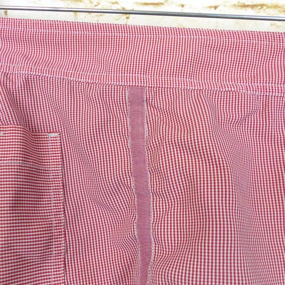 Parke & Ronen Swim Trunk Shorts Mens 30 X 4 Red Gingham Mesh Brief Retro Mod - Picture 10 of 12